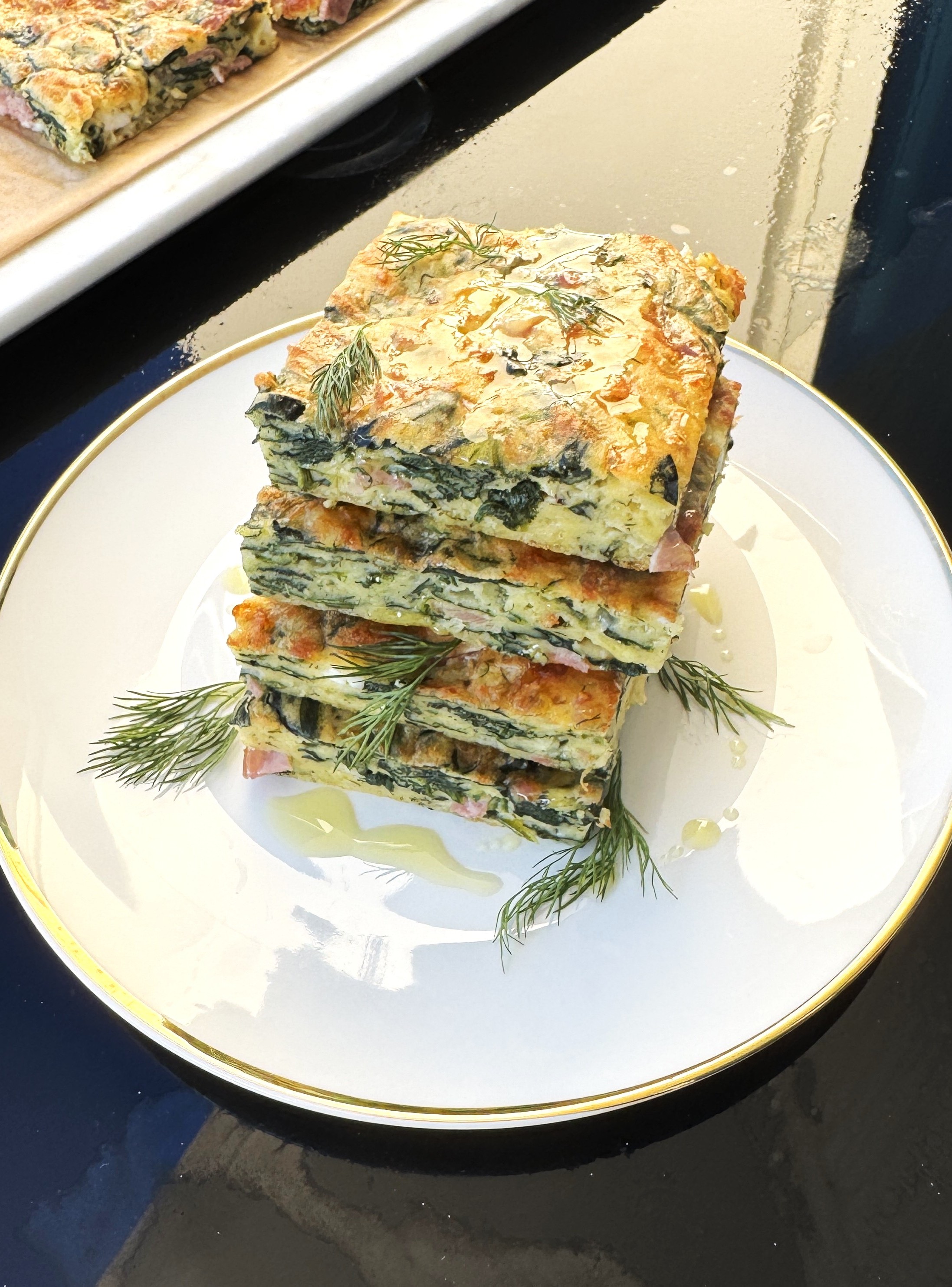Crustless Spinach and Feta Pie